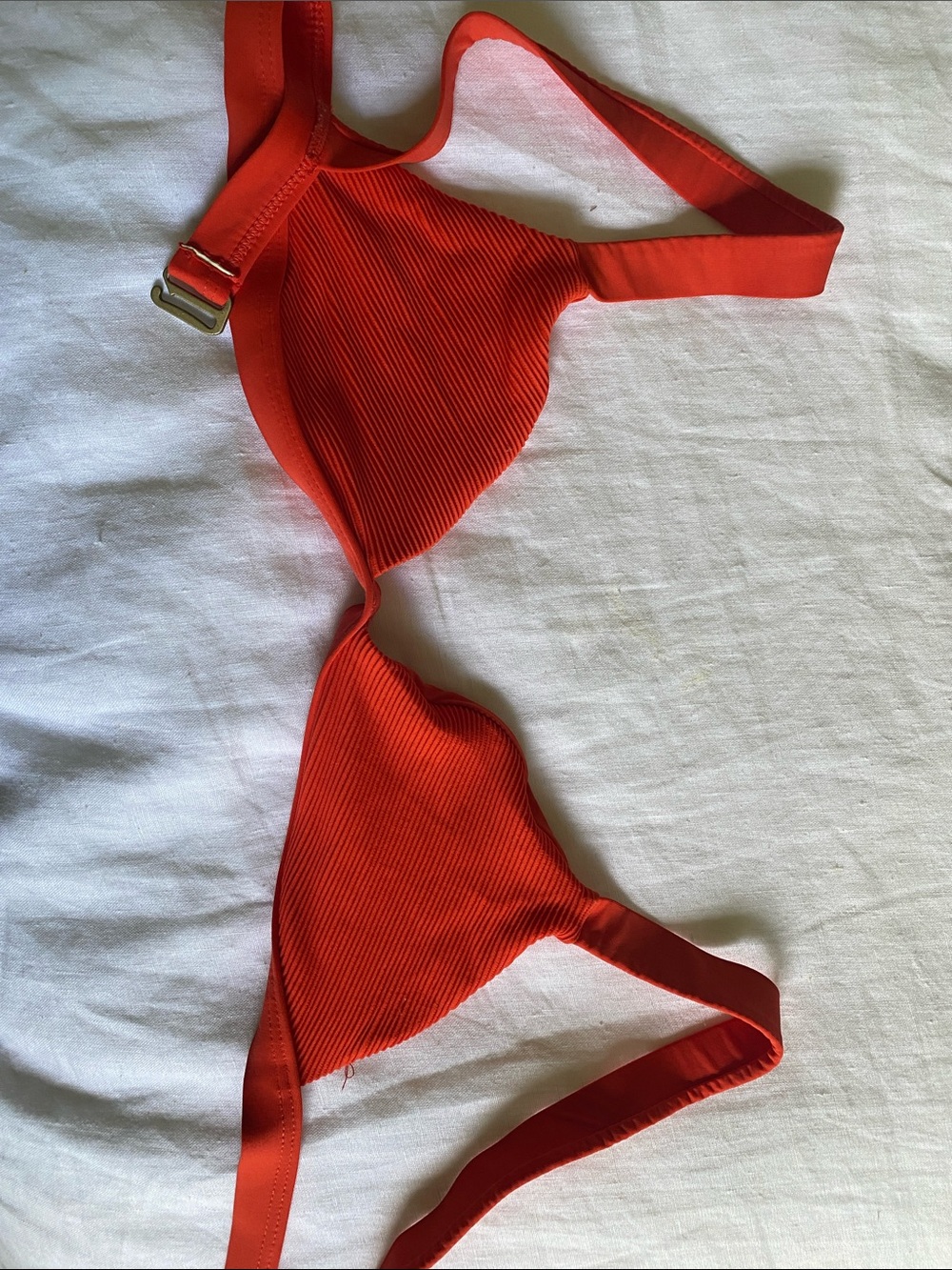Vitamin A Swim Top Red Orange
